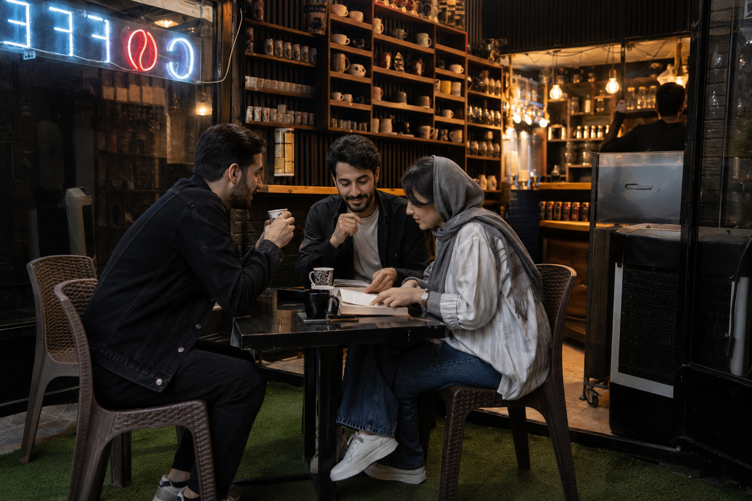 دورهمی دوستان ایرانی در کافه رومی